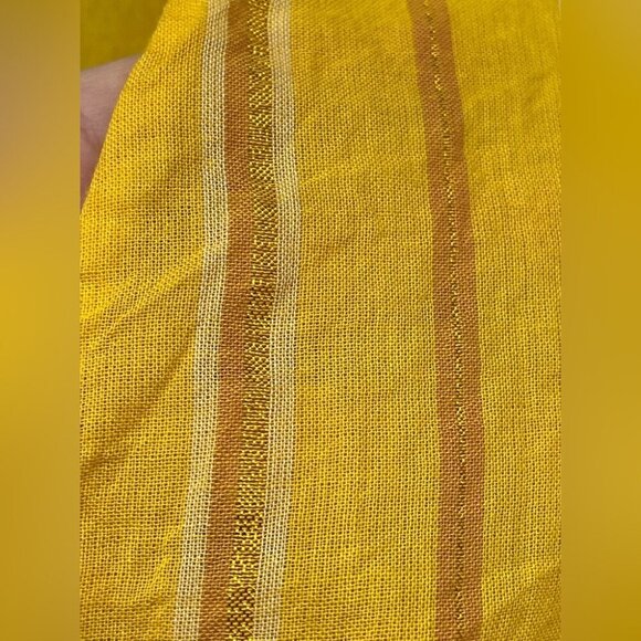 SAYLOR Adrianne Ruffled V-Neck Metallic Striped Gold Mini Dress medium - Picture 10 of 11